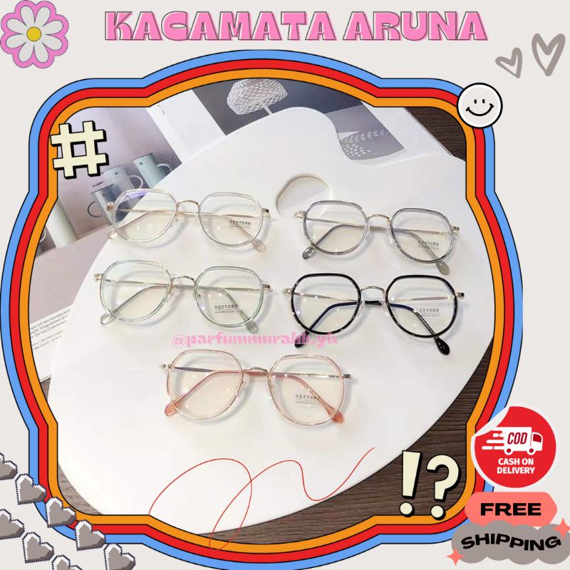 [PROMO‼️] Kacamata Aruna • Kacamata Korea • Kacamata Fashion • Kacamata Vintage Retro • Kacamata Wan