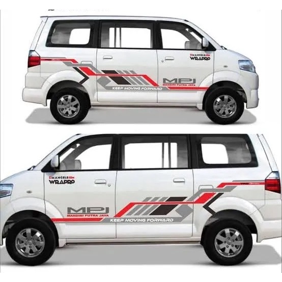 0503 Stiker cutting mobil Suzuki APV terbaru murah striping mobil travel keren