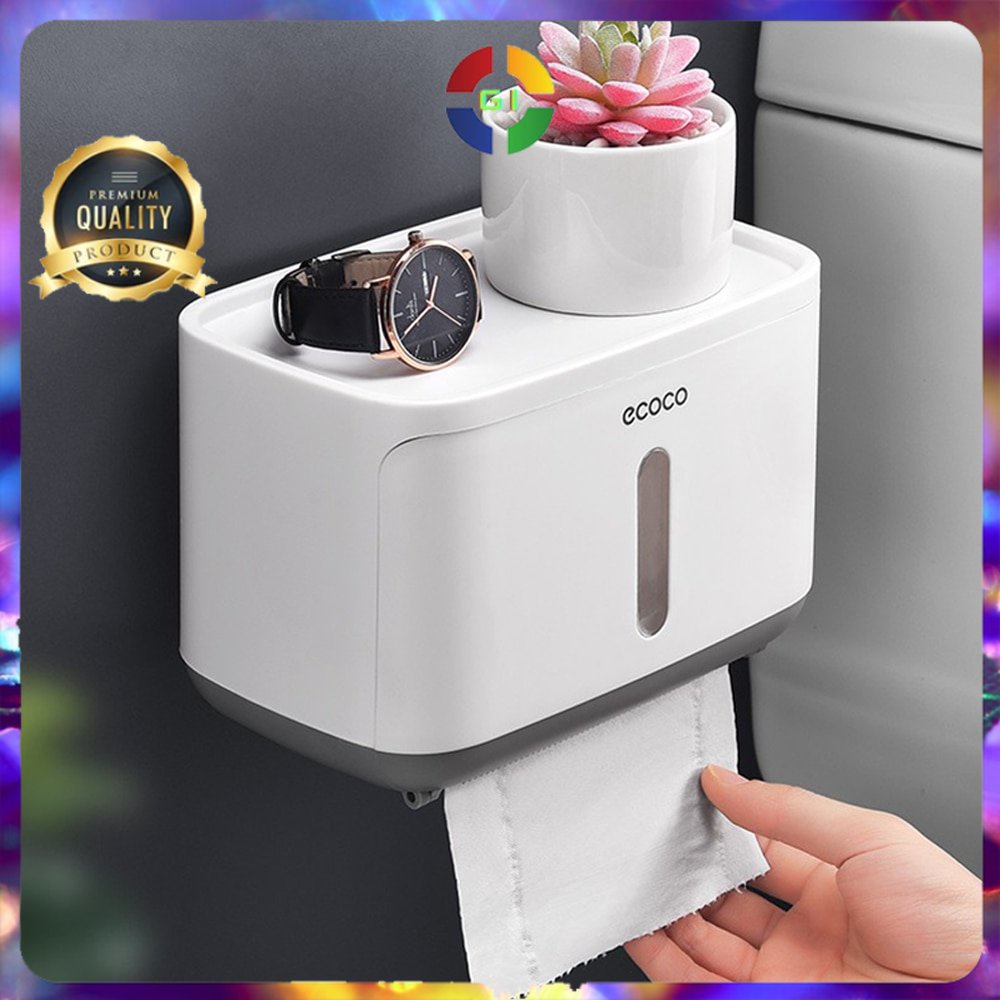 Kotak Tisu Toilet Paper Box Dispenser Black COD