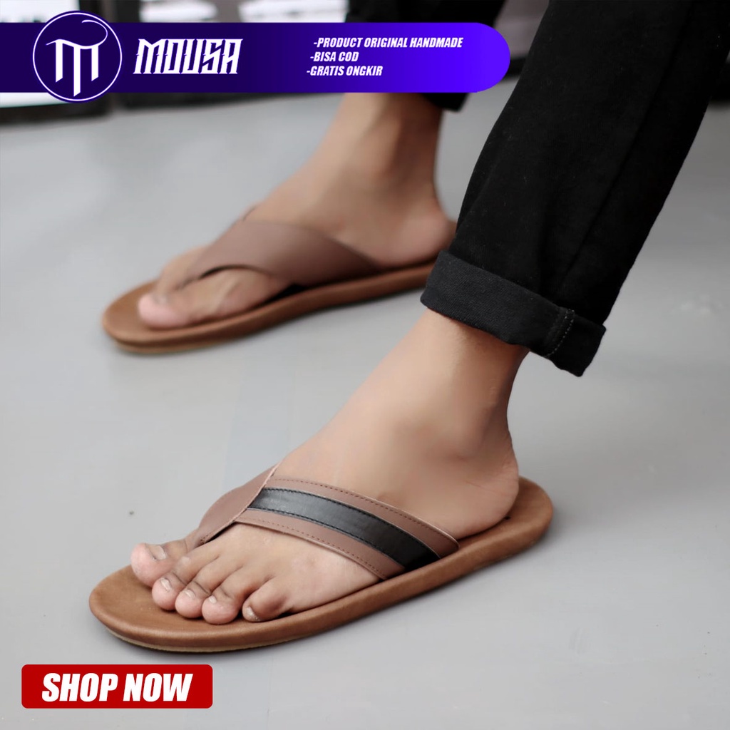 Sandal Jepit Kulit Asli Pria Original Mousa Kyy