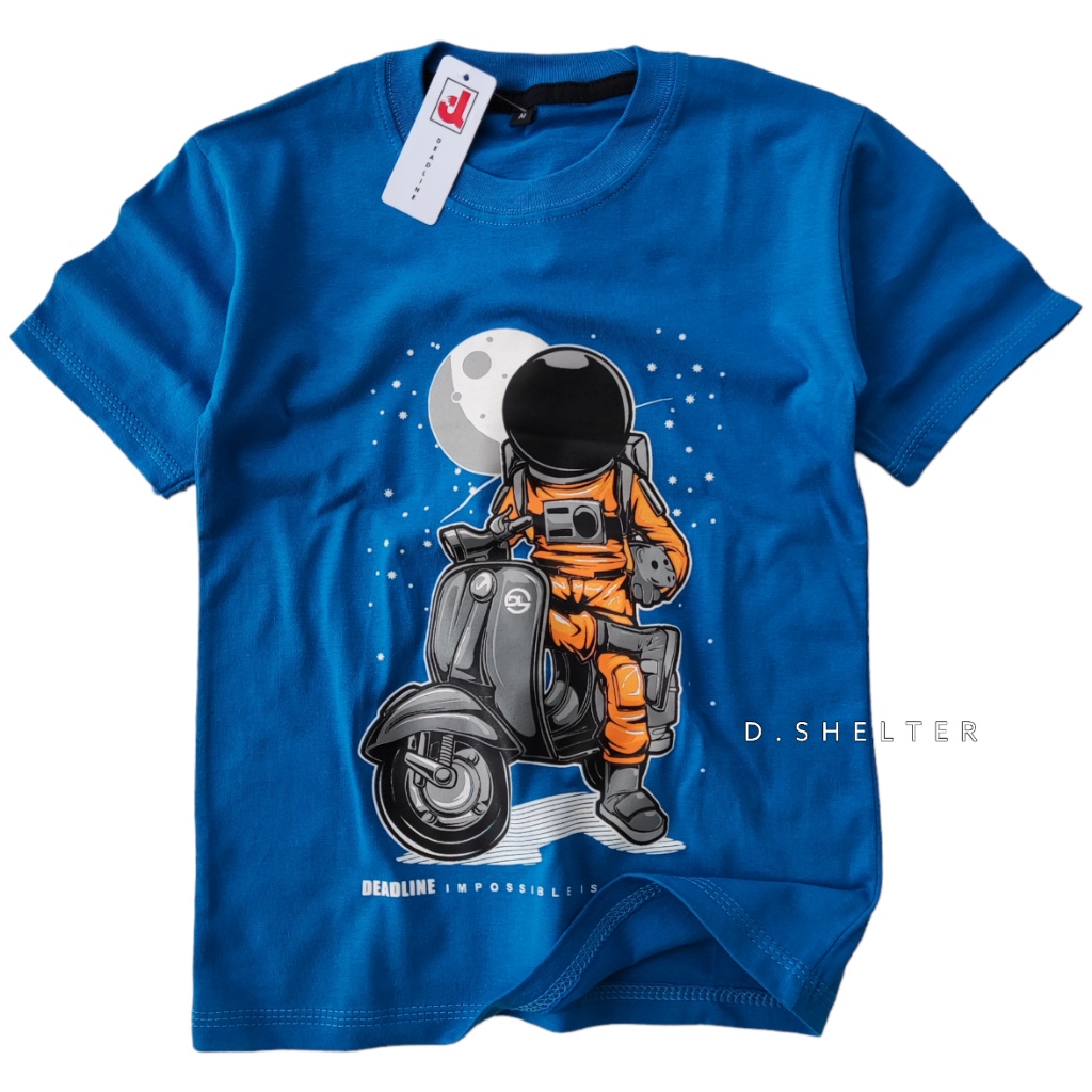 Baju Kaos Distro Anak Turqis Vespa Deadline / D.SHELTER