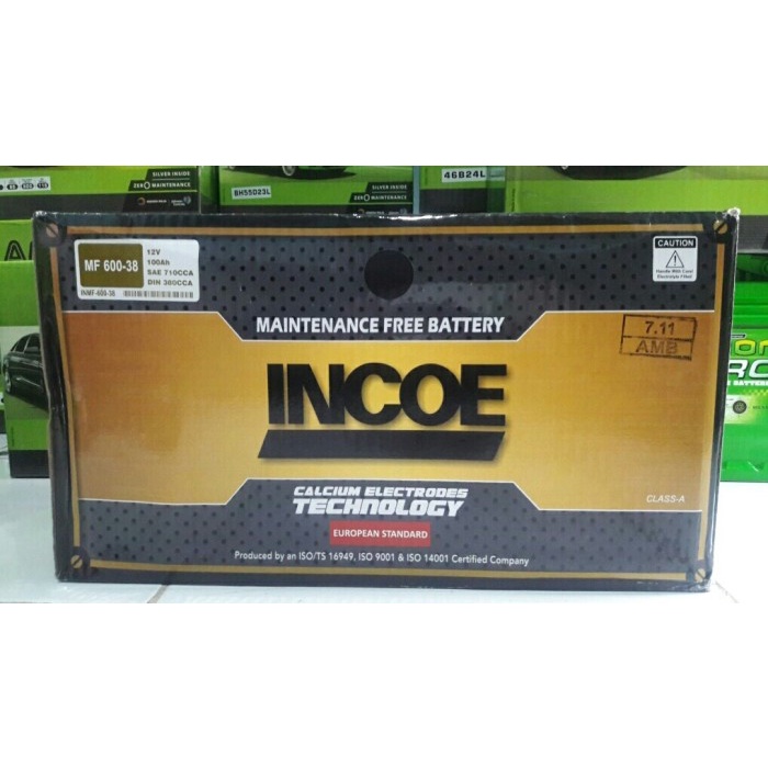 Aki mobil 60038 (60044) Incoe 12volt 100 ah Aki Kering
