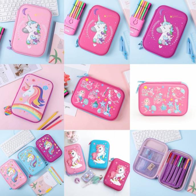 

Pencil case smiggle unicorn BRG BARU