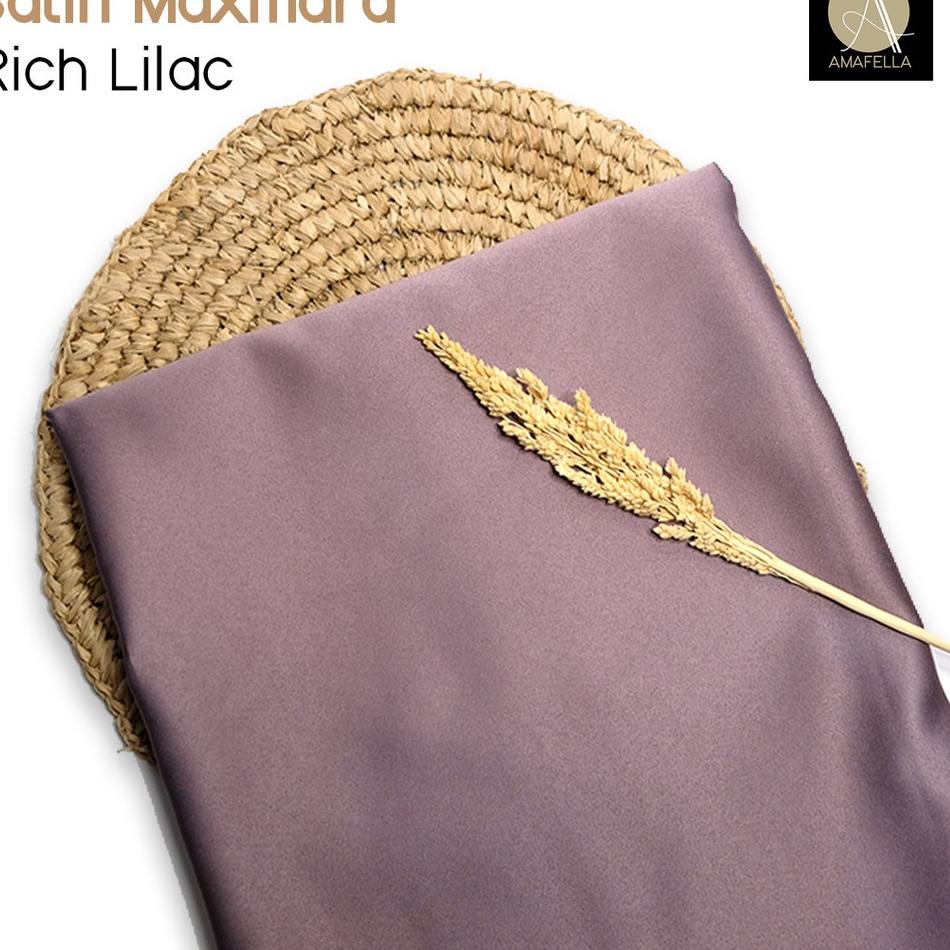 ♠  1/2 meter Kain Satin Maxmara / Sateen Velvet Premium Warna Ungu Rich Lilac / Taro