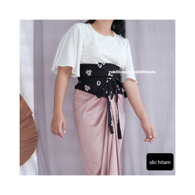 Obi belt motif batik jumputan  / ikat pinggang wanita / belt jumputan bahan katun