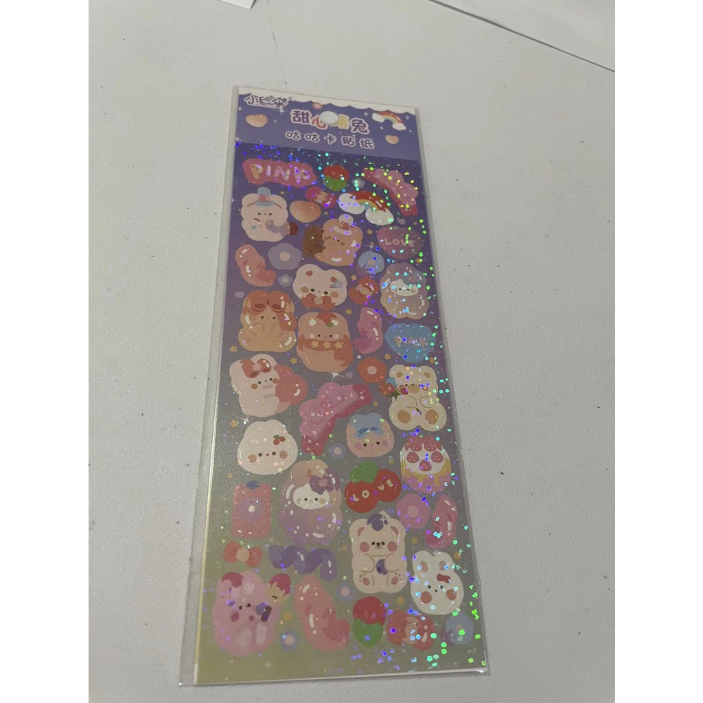 Sticker Hologram Ala Anak Korea / Sticker Lucu Aneka Karakter A-32