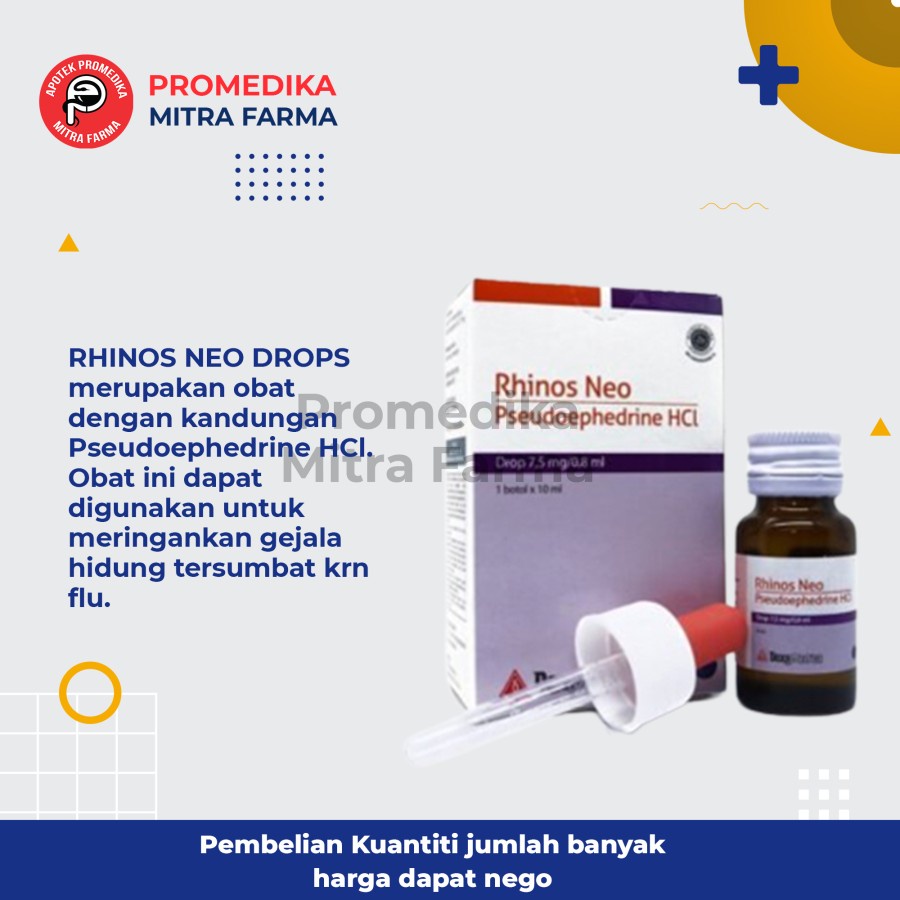 Rhinos Neo 10 ml Drop Syrup Botol / Obat Pilek Bayi