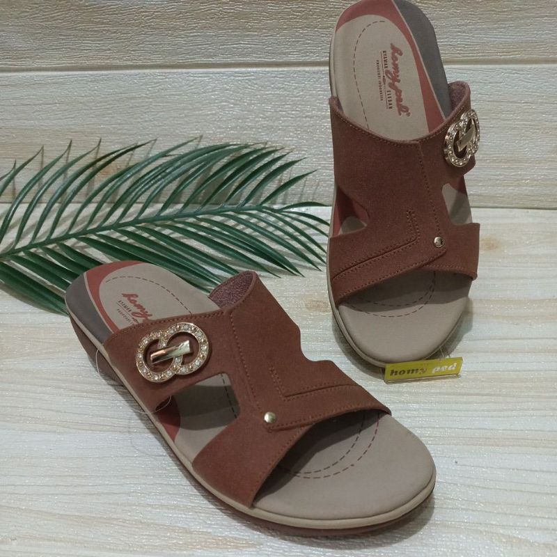 HOMYPED SANDAL WEDGES BRISIA N55 ORANYE SIZE 38