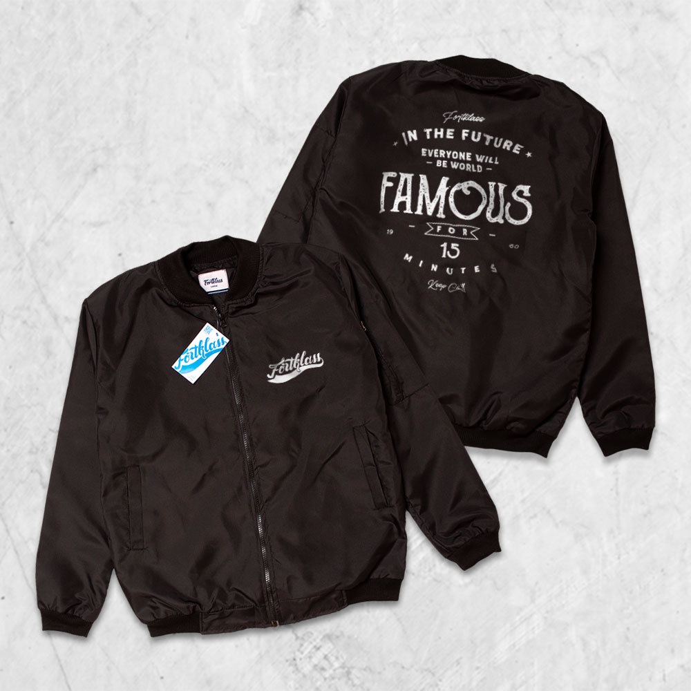 HIPNOP Gafi Famous Jaket Bomber Polos Sablo Pria Variasi Warna Unisex