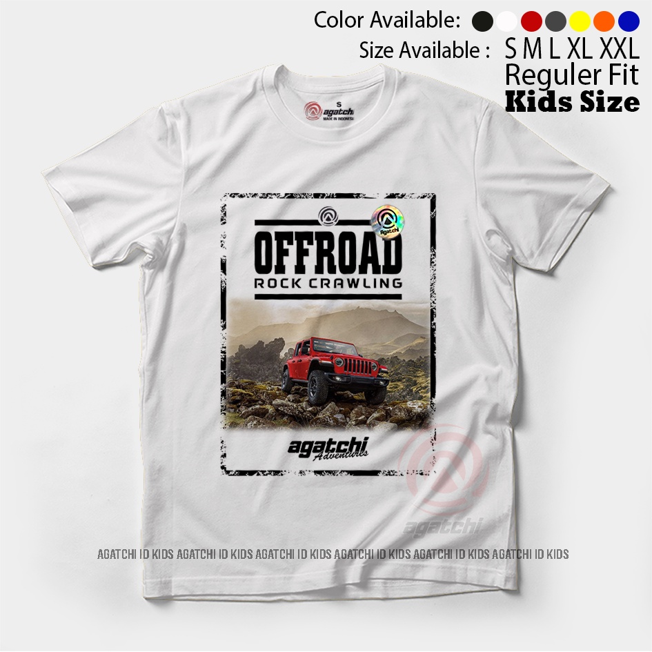 Baju Kaos Atasan Anak Laki - Laki Agatchi Motif Mobil Offroad