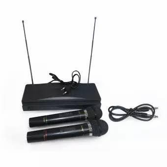 MICROPHONE WIRELESS DOUBLE HOMIC HM-306 MIC VHF SERIES MIC KARAOKE