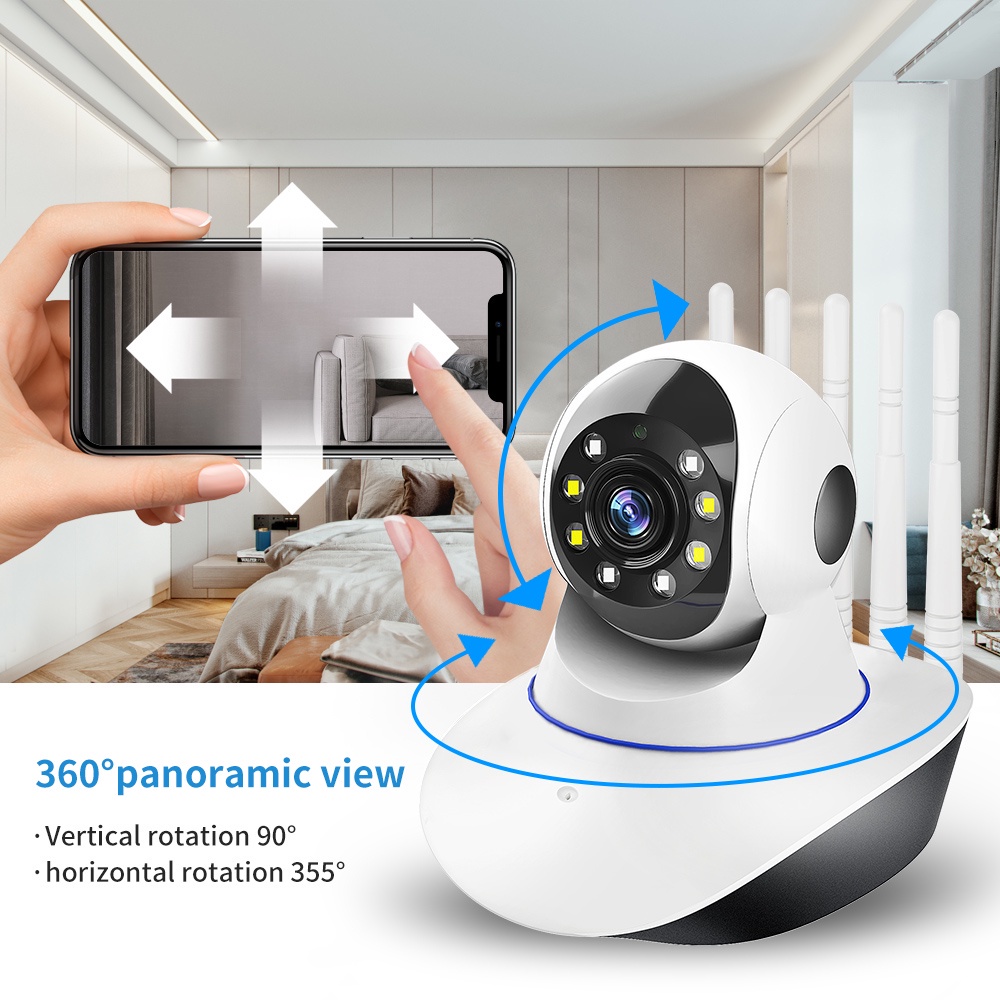 【COD】Kamera CCTV Pemantauan Rumah Tangga Infrared Night Vision HD1080P WiFi Wireless Camera Remote Network Monitoring Camera Wireless CCTV Kamera