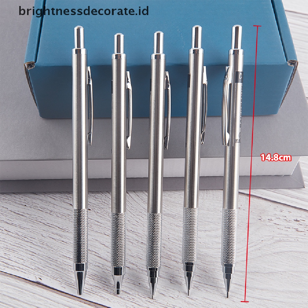 [Birth] Pensil Mekanik Bahan Metal 0.5/0.7/0.9/1.3/2.0mm Menggambar Pensil Otomatis Dengan Timbal [ID]