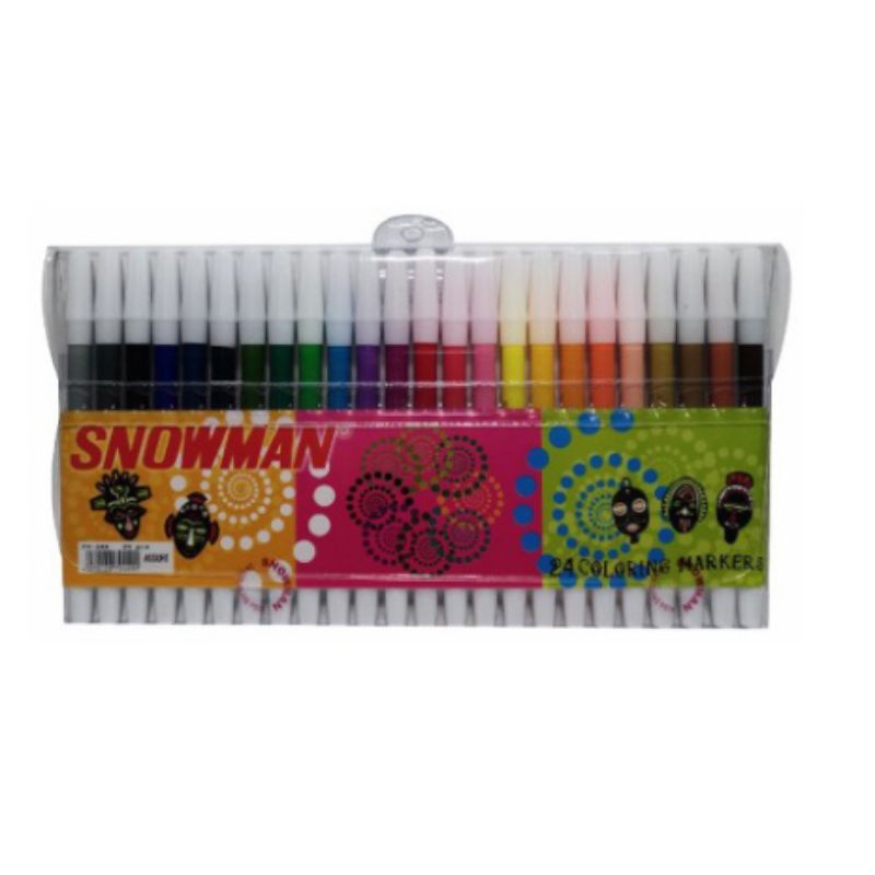 

SPIDOL SNOWMAN 24 Set WARNA WARNI PASTEL PW-24A MARKER PW 24A MURAH AWET