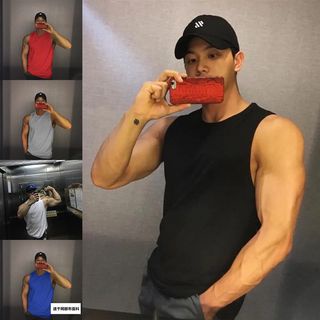 GO!! SP1005 SINGLET PRIA OLAHRAGA GYM FITNESS RUNNING SQUAD LEKBONG LENGAN BUNTUNG COWOK