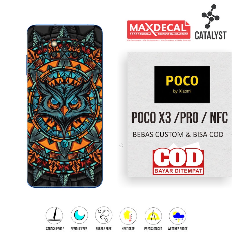 Garskin Skin Fullbody POCO X3 PRO NFC GUNDAM BISA CUSTOM - KODE UDBH
