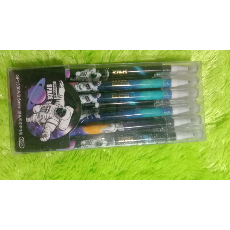 

pulpen bisa dihapus isi 12 pc/pack tinta biru dan hitam