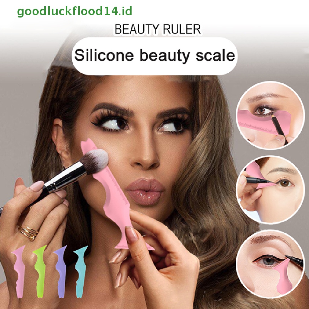 [GOOGFOUR] Resusable Silicone Eyeliner Ruler Tool Alat Bantu Makeup Multifungsi [TOP]