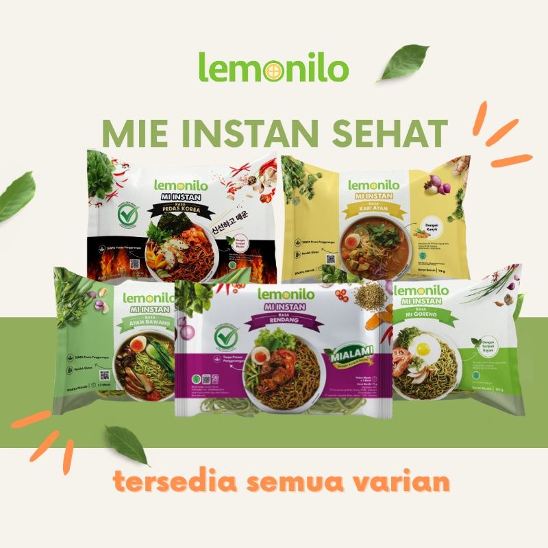 

Mie Lemonilo Mie Instan Sehat All Varian 77g