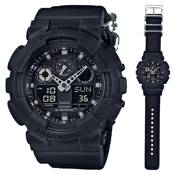 {CollectionStore} CASIO G-SHOCK GA-100BBN-1A / GSHOCK GA100BBN-1 ORIGINAL  BERGARANSI Diskon