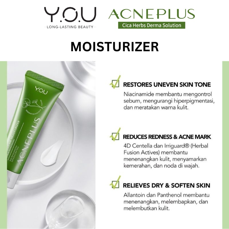 YOU Acne Plus Treatment / Perawatan Wajah Berjerawat AcnePlus Facial Wash | Toner | Serum | Moisturizer | Spot Care