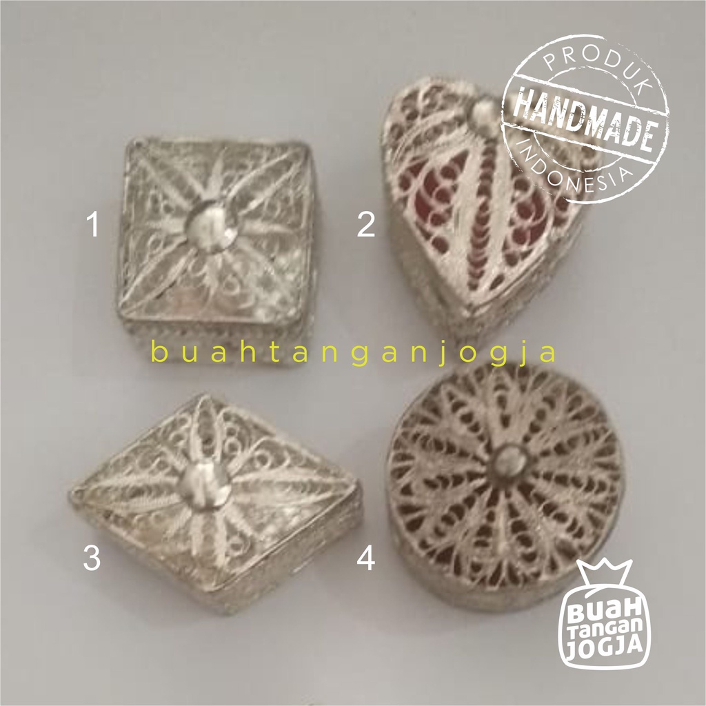 Tempat Cincin Mini Lapis Perak