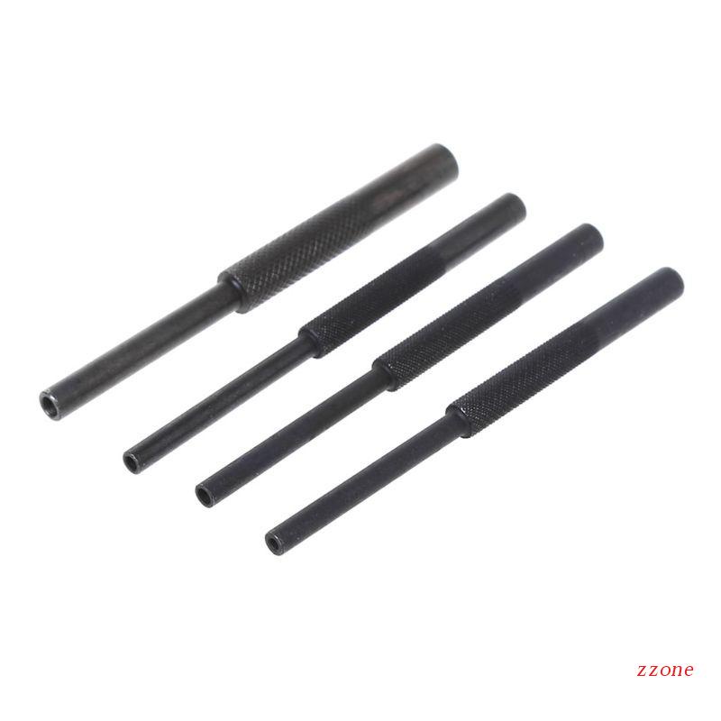 Zzz 4pcs/Set Alat Berburu Baja Tactical Roll Pin Punch Hollow End Steel Accessori