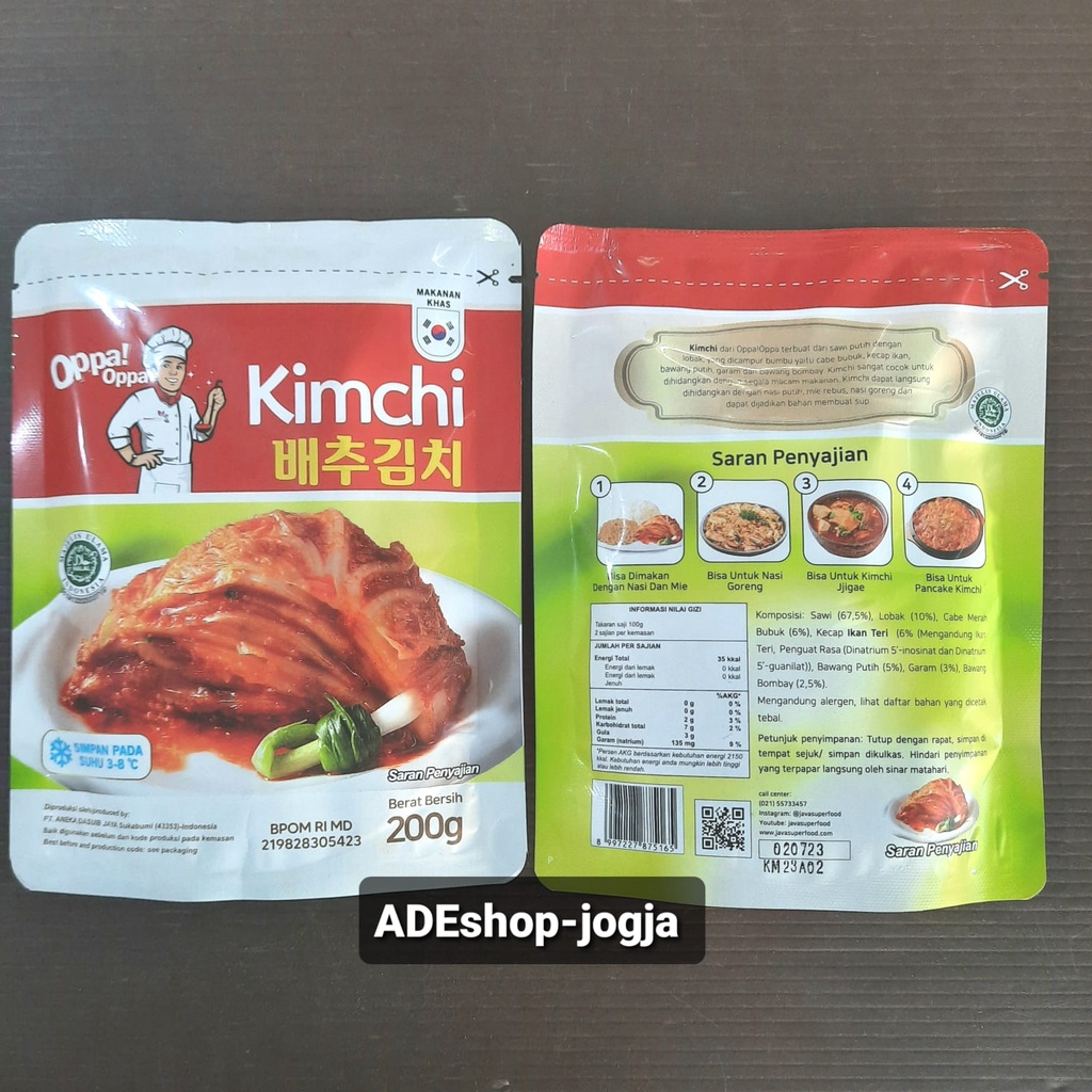 

Oppa Kimchi Sawi Fresh Halal Korea 200gr oppa!