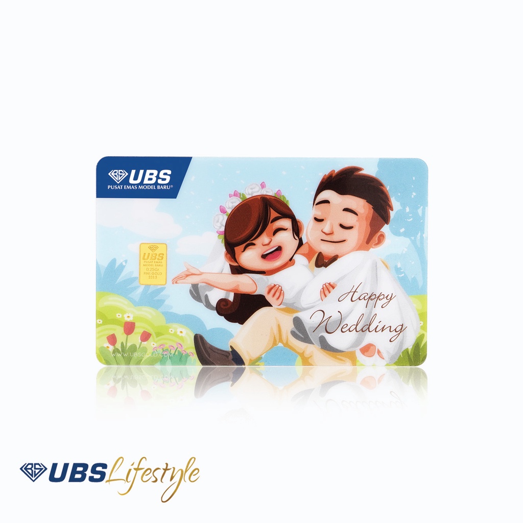Logam Mulia UBS Happy Wedding 0.25 Gram