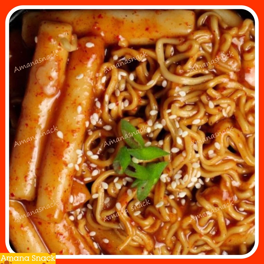 ASHIAAAP Ramyeon Makanan tteokbokki camilan khas korea jajanan tradisional asli instan halal mozarella asin pedas gurih enak ringan lainnya toppoki teokpokki tobboki