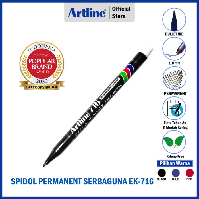 

SPIDOL ARTLINE PERMANENT MARKER EK-716 Merah
