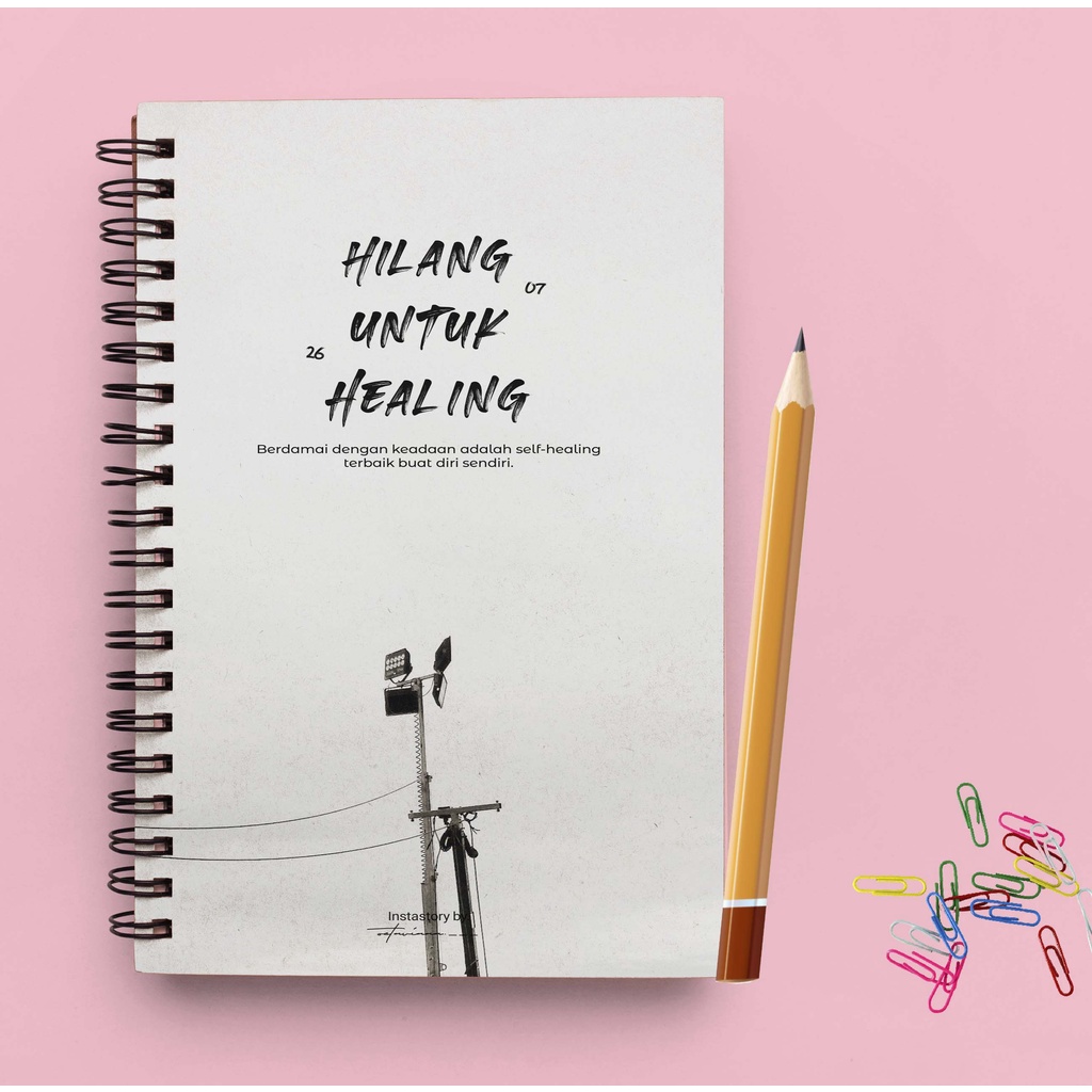 

NOTEBOOK SPIRAL QUOTES MOTIF/BUKU SKETSA/BUKU GAMBAR A6/A5 POLOS/SKETCH BOOK PAPER/HVS