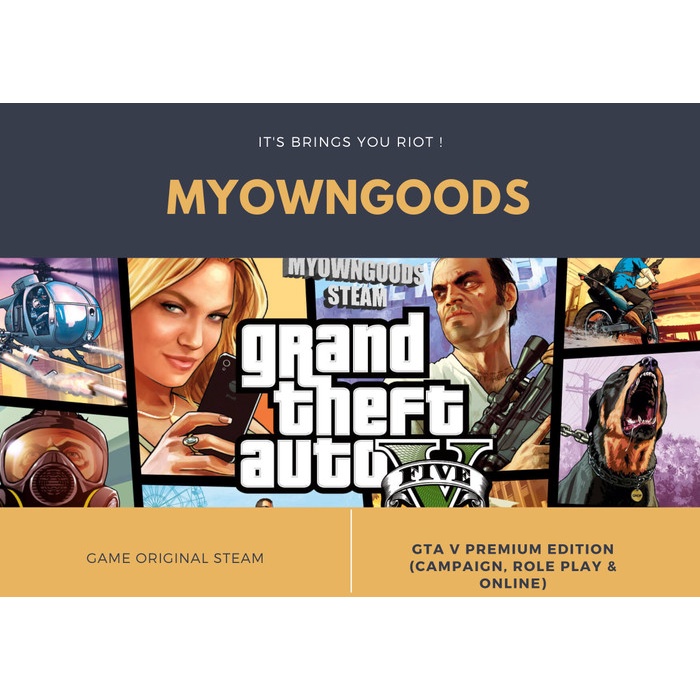 GTA V PREMIUM EDITION GAME ORIGINAL STEAM ONLINE