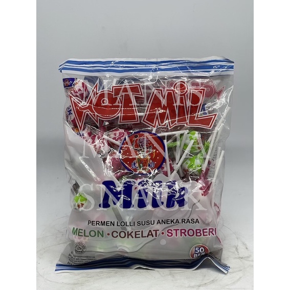 

Permen Hot Mil Milk loli susu aneka rasa ( pak / pack /sak ) isi 50