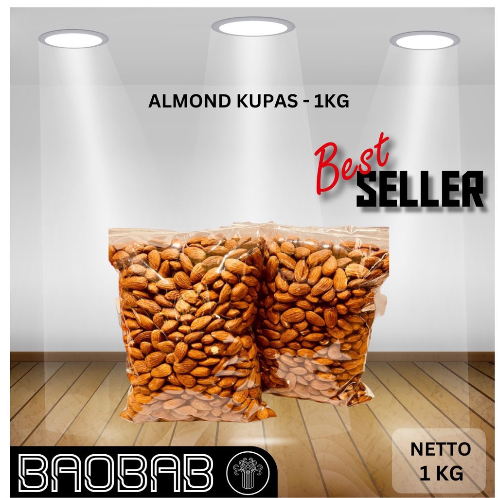 

Kacang Almond Kupas | 1 kg