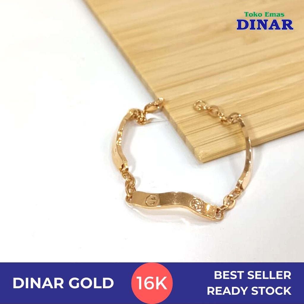 Gelang Cartier Plat - Emas Tua - Kadar 16K / 700