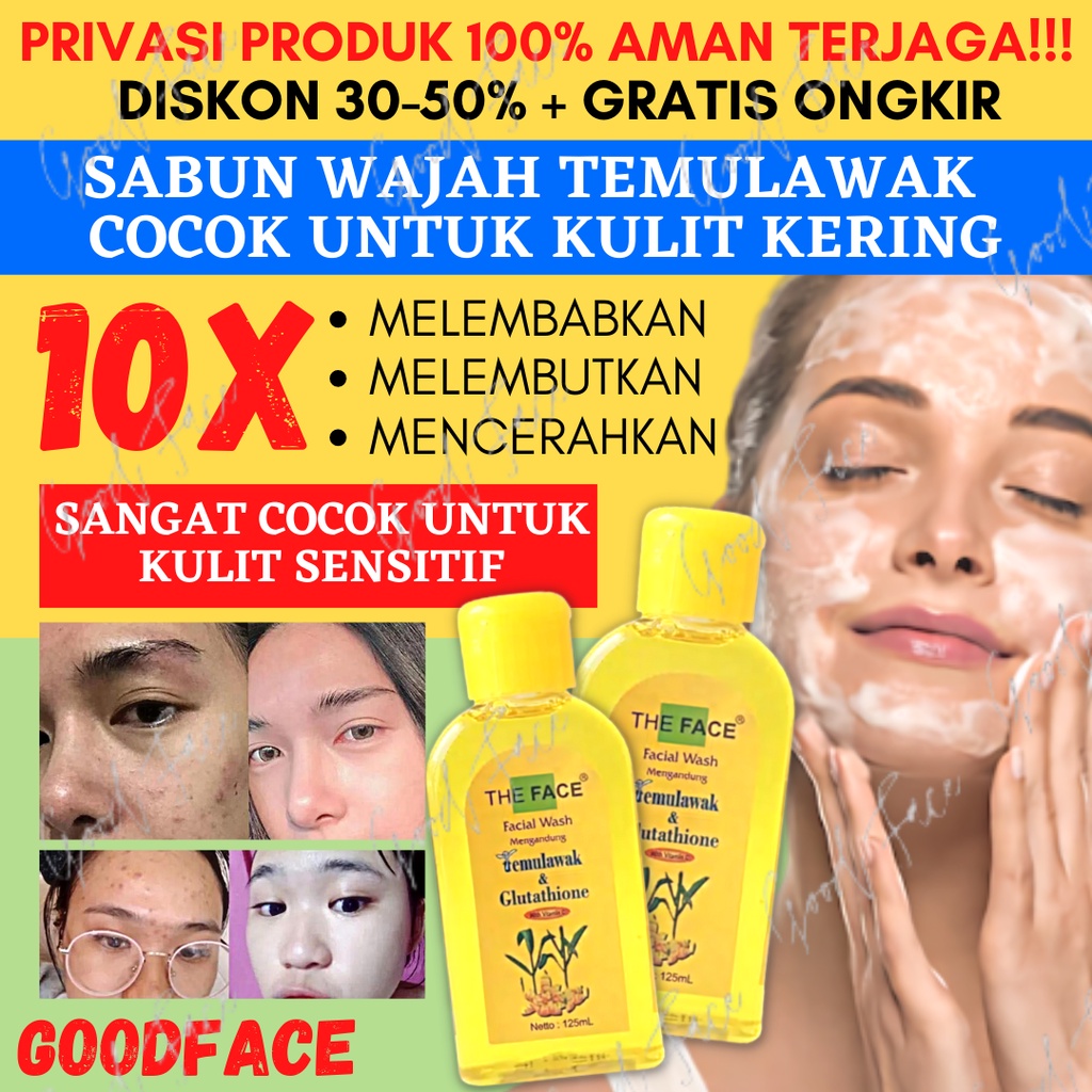 THE FACE Temulawak Facial Wash with Glutathione 125ml