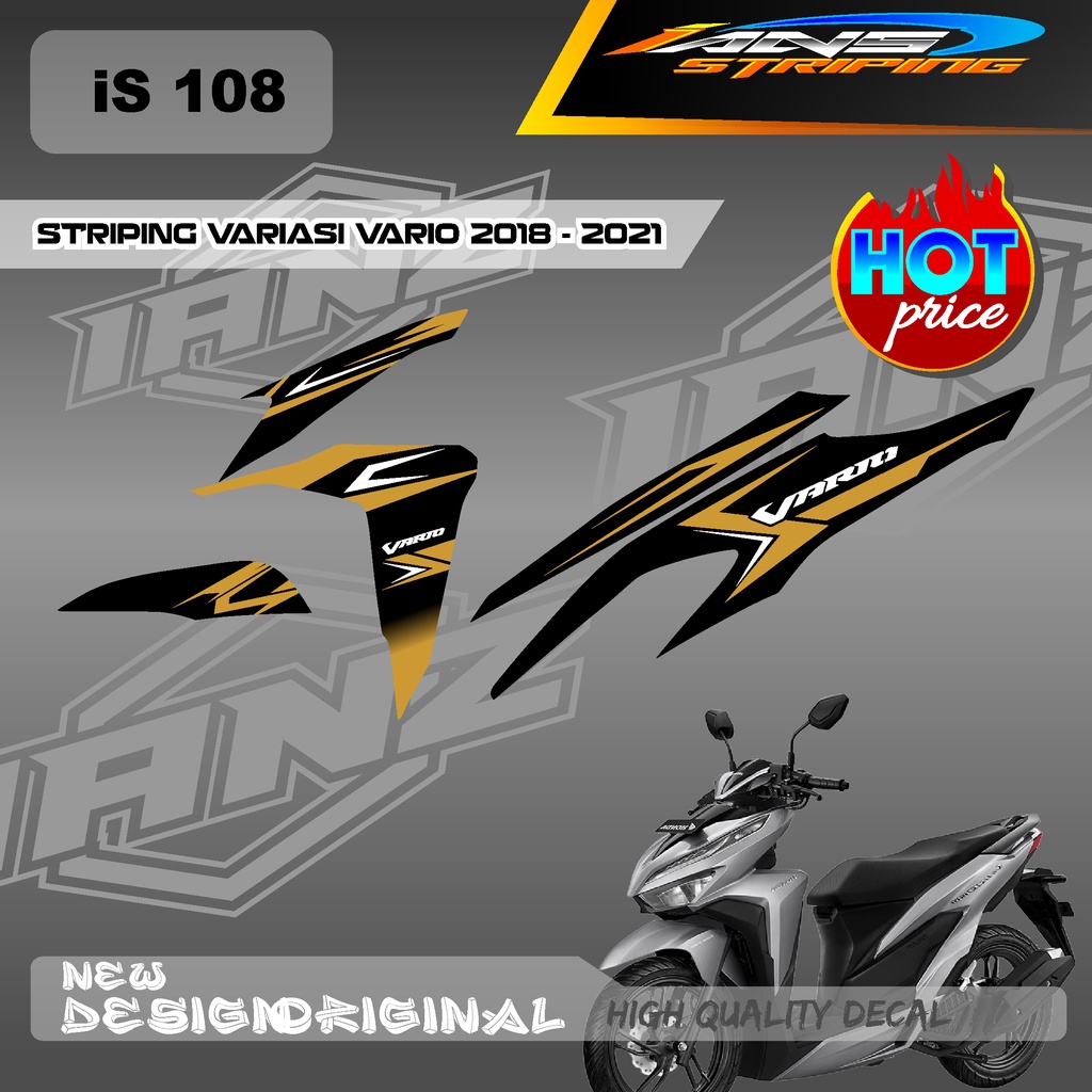 TERBARU DECAL STRIPING VARIO Led Vario 150 MOTIF GRAFIK RACING BAHAN HOLOGRAM / NON HOLOGRAM IS108