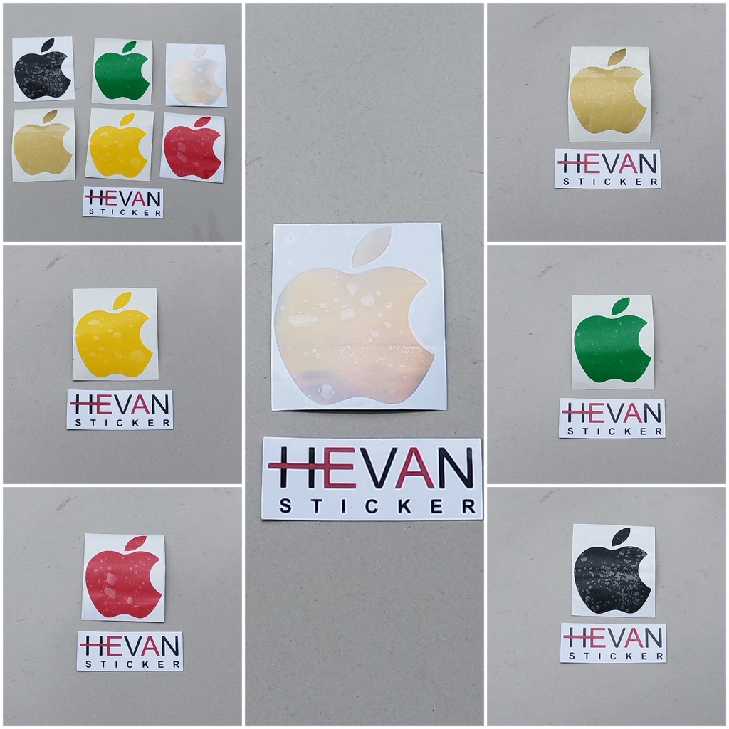 Sticker Logo Iphone Aple Stiker Hp Laptop Motor Mobil Cutting Vinyl