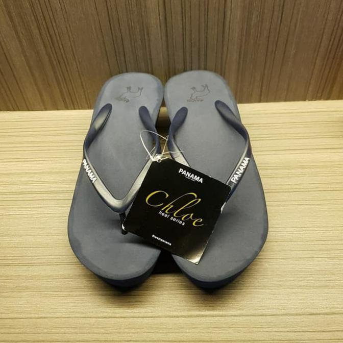 Sendal Panama Wedges Chloe Series Female Navy