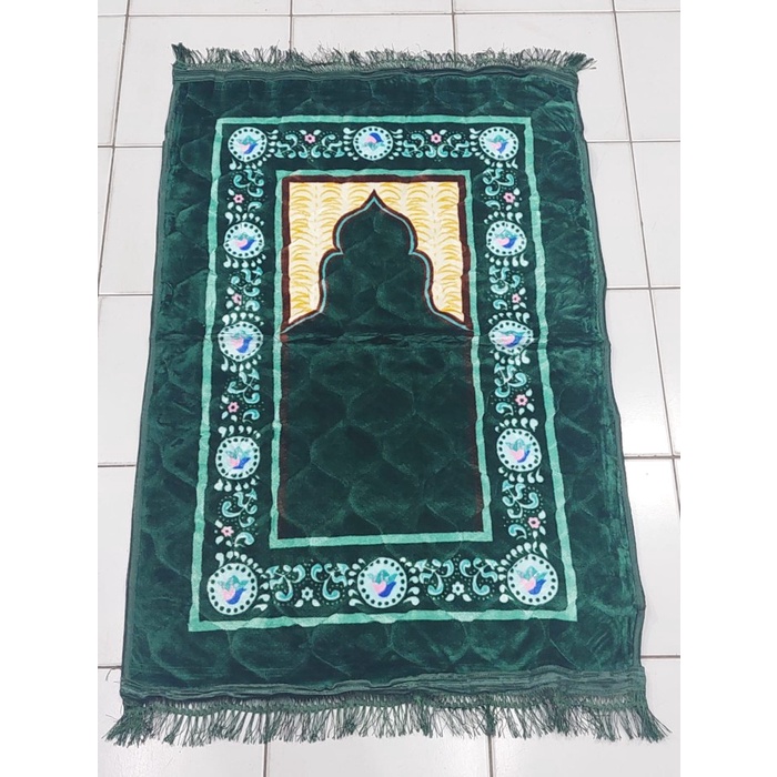 Sajadah Sajadah Jumbo Dewasa Turki Busa Embos Premium Tebal AntiSlip - Hijau(I8C0) Sajadah Wangi Jum
