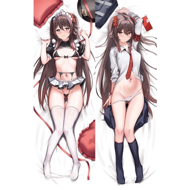 Srab Hu Tao Maid School Genshin Impact Dakimakura Peach Skin Bantal Waifu
