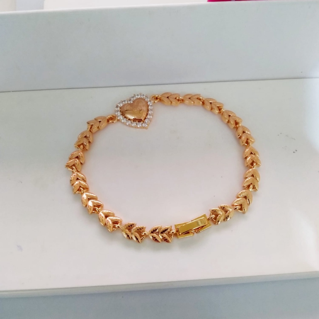 AV166 Grosir Gelang Tangan Wanita Gelang Permata Lapis Emas