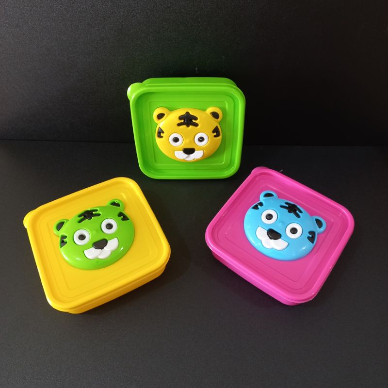 Tempat Makan Sekat MACAN Lunch Box Sekat Anak Souvenir Ulang Tahun