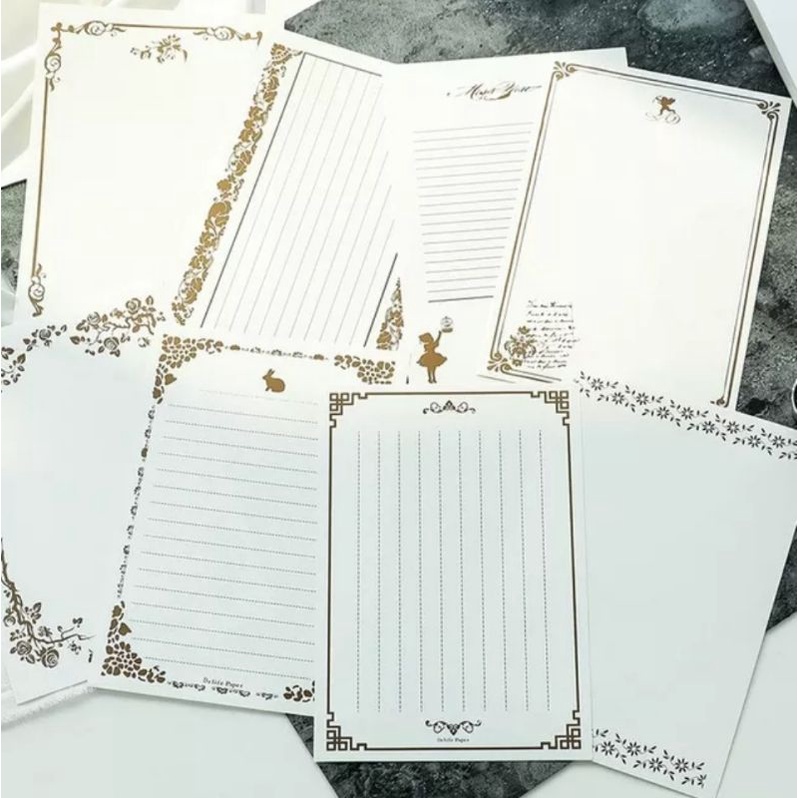 

1Set A5 Letter Retro Craft Woodfree Cambric Paper