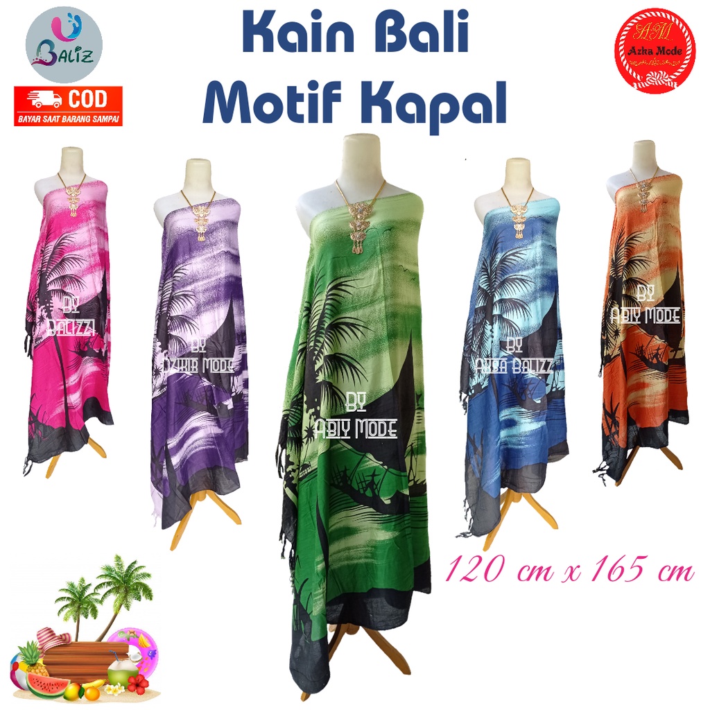 Kain Pantai Kain Bali Pantai - Kain Bali Motif New Kapal Rumbai Standar - Sarung Pantai SEMBILAN MODE - Sarung Bali - Kain Pantai - Kain Katun Jepang - Kain Untuk Hiasan Dinding - Kain Untuk Plafon Mobil Truk Dan Mobil 3/4 Lainnya