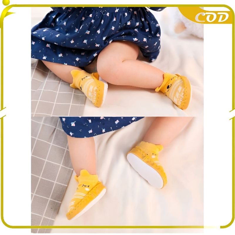 SEPATU ANAK BAYI / SEPATU PREWALKER ANTI SLIP MOTIF KARAKTER HEWAN