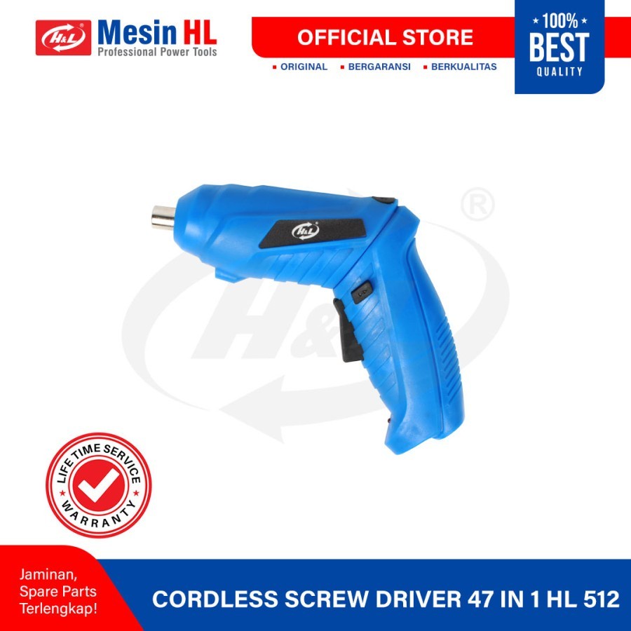 HL512 Cordless Screwdriver 47 in 1 Mesin Bor Obeng mini Tanpa Kabel