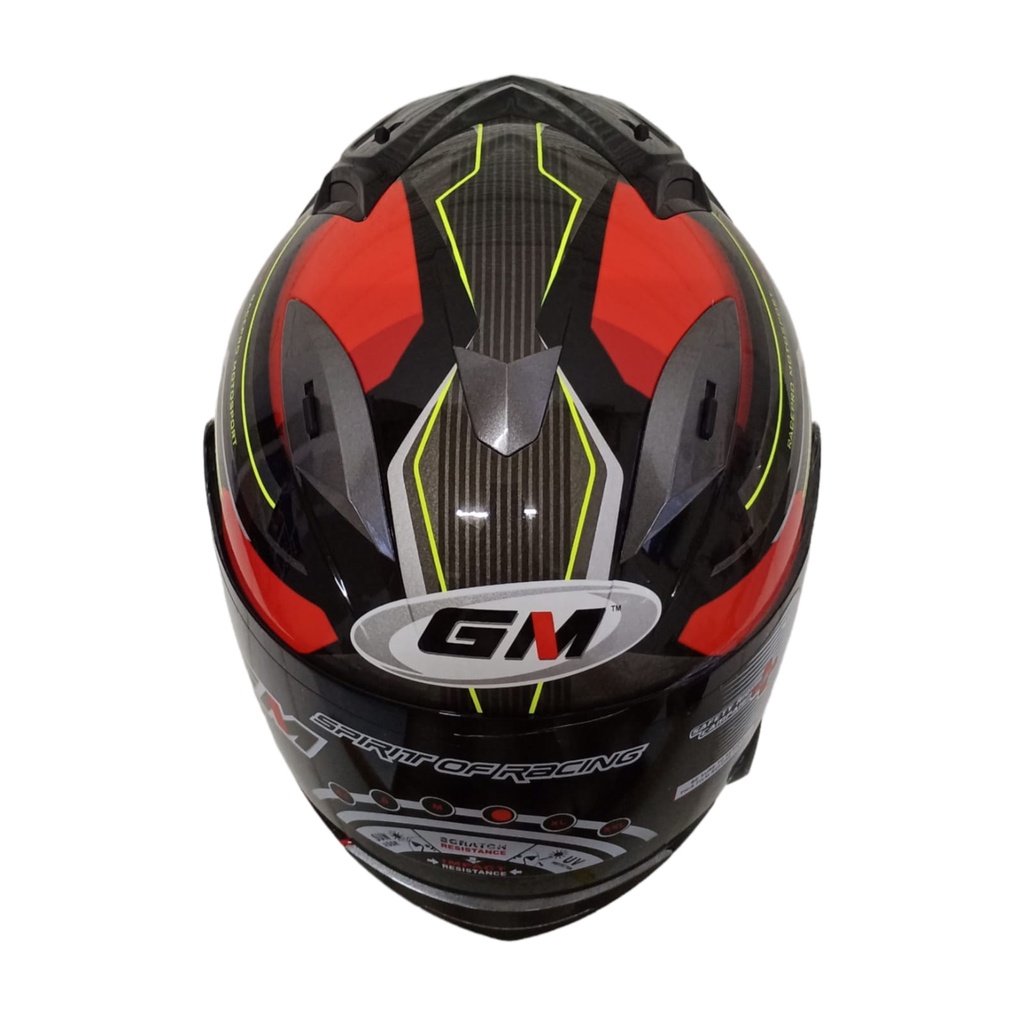 HELM GM RACE PRO MOTIF TUNER BLACK RED SINGLE VISOR