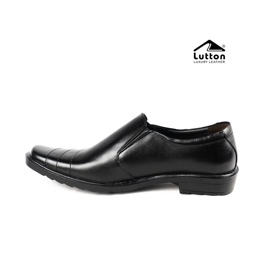 Sepatu Pantofel Pria Kulit Sapi Asli 100% -  Sepatu Pantofel Hitam Pria Formal Kantor- Ready Size Jumbo 44 45 - pantofel 2016 finis